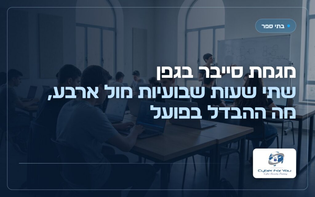 מגמת סייבר בגפן: שתי שעות שבועיות מול ארבע, מה ההבדל בפועל